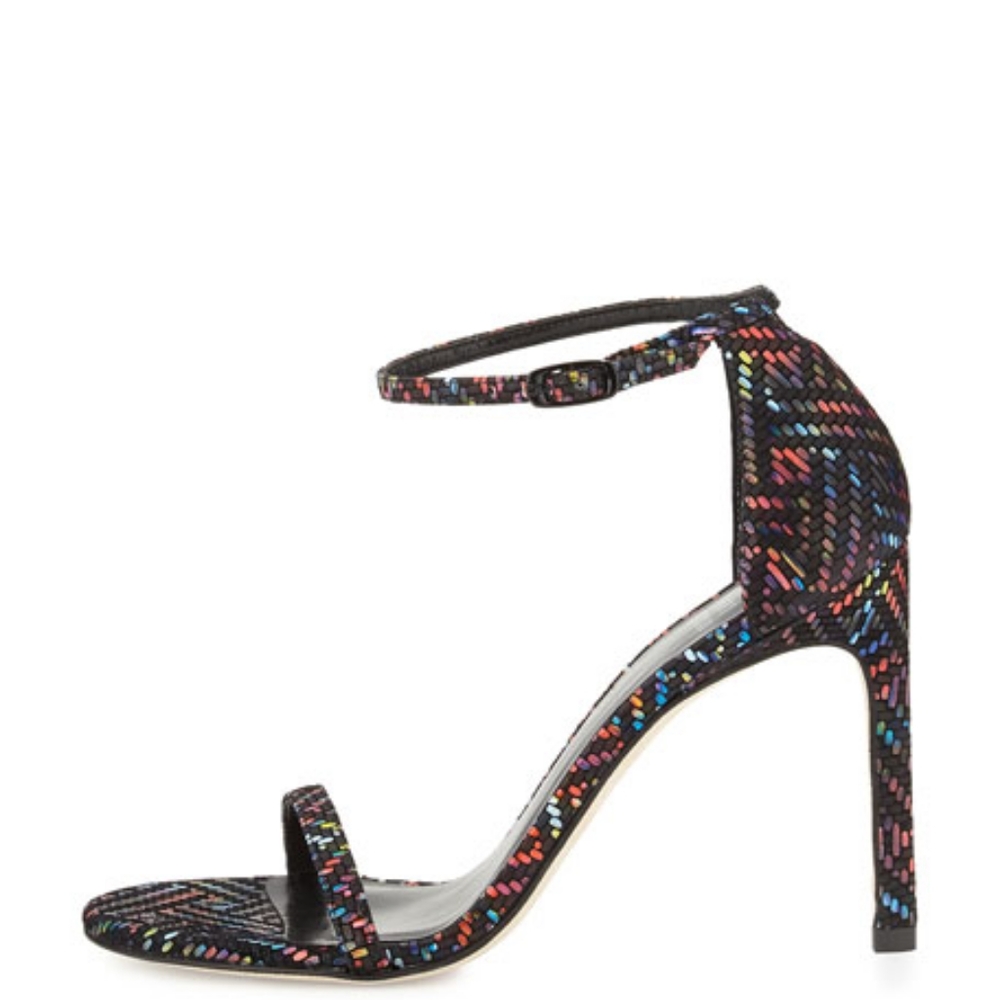 Stuart Weizman Nudist Song Multi Color Sandals Sz… - image 2